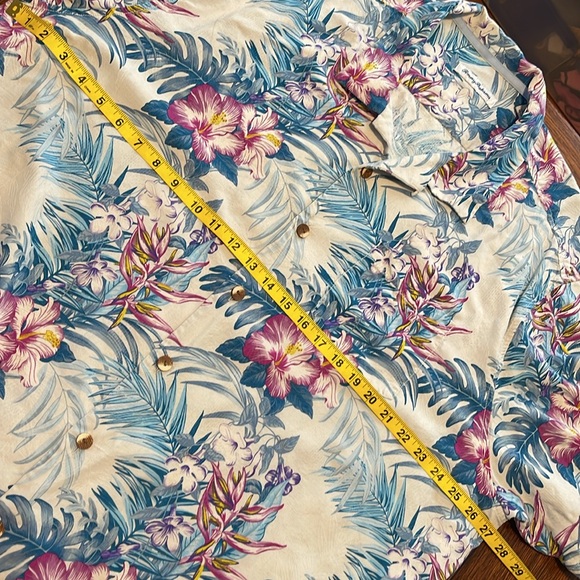 Tommy Bahama Tropical Hawaiian Silk Button Down Short sleeve Camp Shirt 2XL XXL - Picture 6 of 8